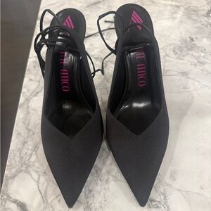 The Attico Black Pointed Toe Heels